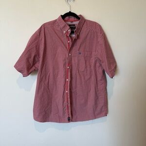 Ariat Pro Series Romy Men’s Short Sleeve Button Up Shirt Size XL Stretch Red